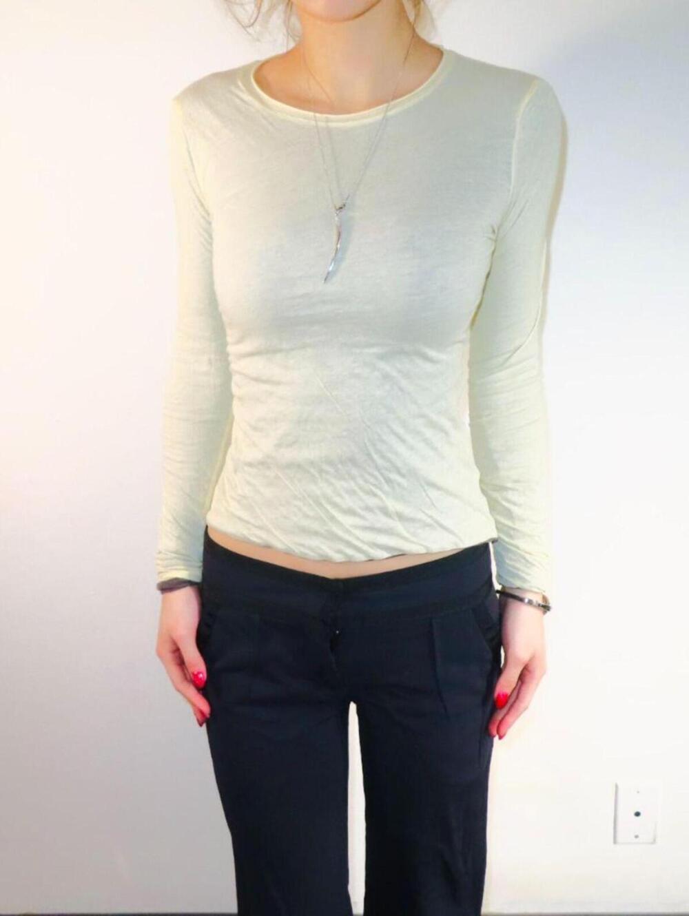Women's Brown and Cream Shirt